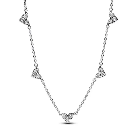 Collar Pandora Cadena Corazón y Triple Gema 393160C01-45