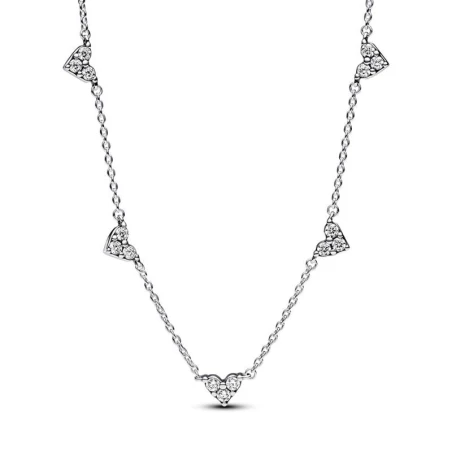 Collar Pandora Cadena Corazón y Triple Gema 393160C01-45