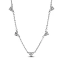 Collar Pandora Cadena Corazón y Triple Gema 393160C01-45