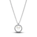 Gargantilla Pandora Plata, Circonitas y Perla Cultivada Agua Dulce 393165C01-45