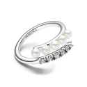Anillo Pandora Abierto Perlas Cultivadas y Circonitas 193145C01