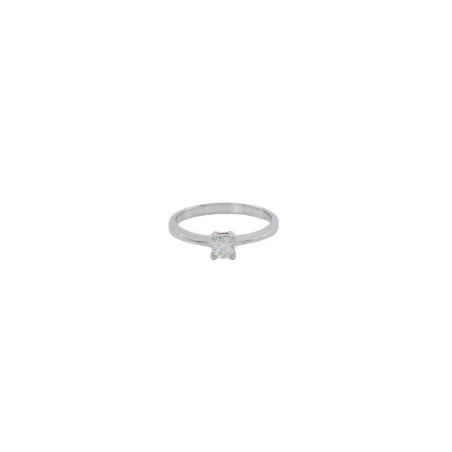 Anillo Solitario Oro Blanco 18Kt y Brillante 0,16 ct 0750061SFB8