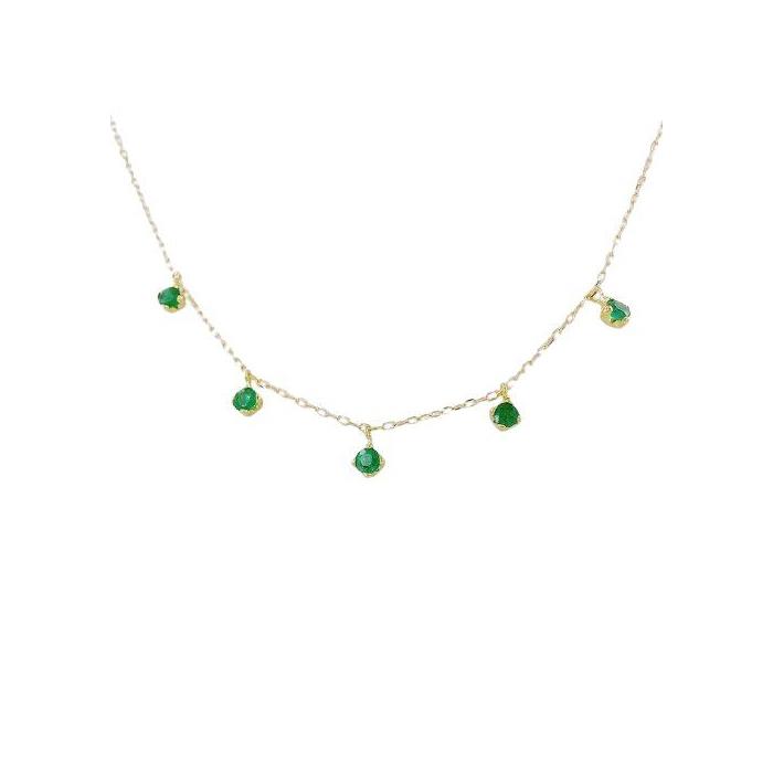 Gargantilla Oro Amarillo y Esmeraldas 05512107COE