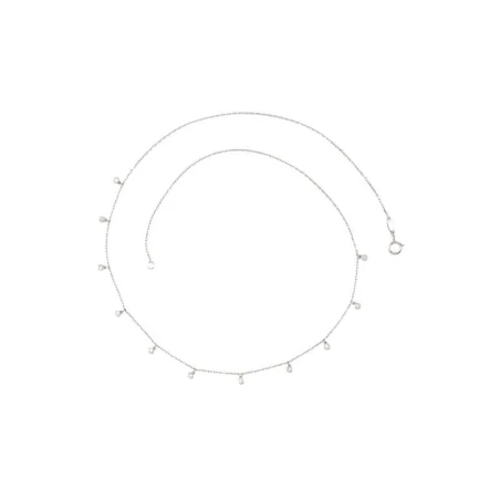 Collar Oro Blanco y Circonitas 0153045COB