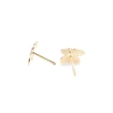 Pendientes Eles Mariposa Oro y Esmalte Blanco y Rosa Bebé 69AP 72/B
