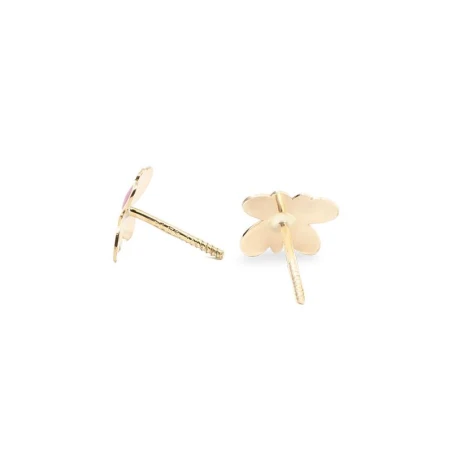 Pendientes Eles Mariposa Oro y Esmalte Rojo Bebé 69AP 72/N
