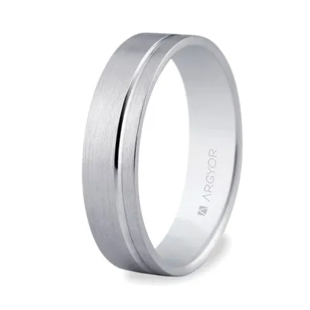 Alianza oro blanco 5mm confort 5B50316