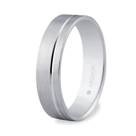 Alianza oro blanco 5mm confort 5B50316