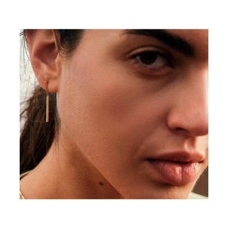 Pendientes Le Carré Doble Barra Oro Amarillo Mujer GB176OA.00