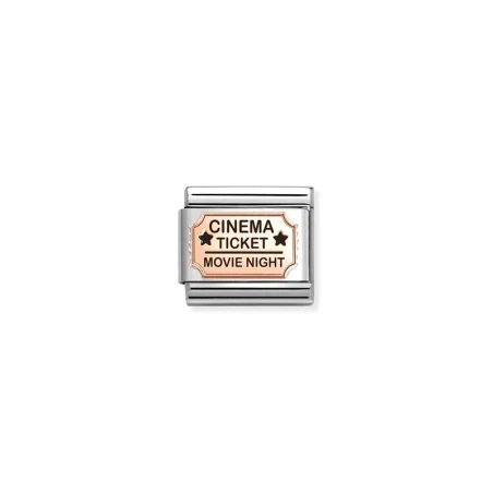 Composable Classic PLACAS acero, esmalte y oro 9k Entrada de Cine