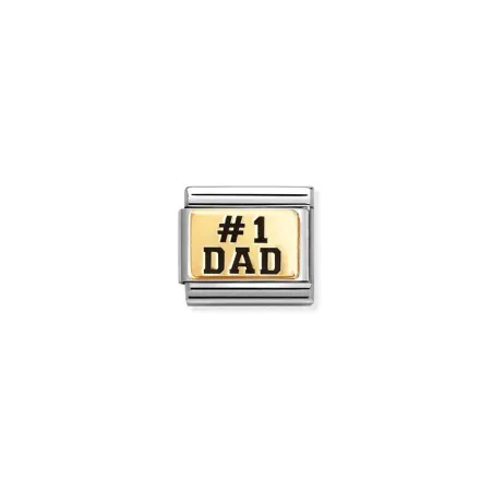 Composable Classic PLACAS (IC) en acero y oro 750 Dad n1