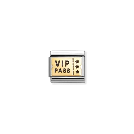 Composable Classic PLACAS acero, esmalte y oro 18k VIP PASS