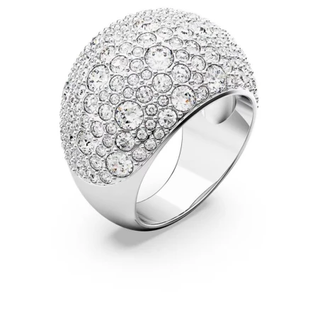 Anillo Swarovski Luna Baño Rodio y Cristales Blancos 5677135