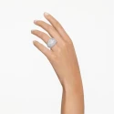 Anillo Swarovski Luna Baño Rodio y Cristales Blancos 5677135