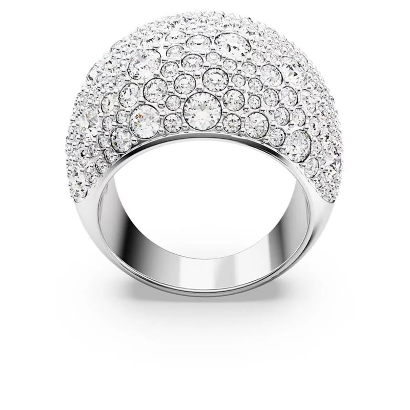 Anillo Swarovski Luna Baño Rodio y Cristales Blancos 5677135