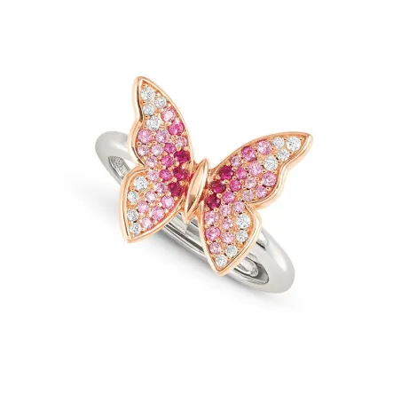 Anillo Nomination Crysalis Plata Mariposa Circonitas Rosas, Blancas y Fucsia 241106/040