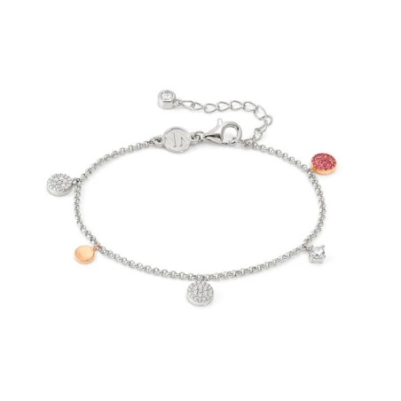 Pulsera Nomination Lucentissima Círculoss Plata y Baño Rosa, Circonitas blancas y Fucsia 240708/012