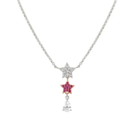 Gargantilla Nomination Lucentissima Estrellas Plata y Baño Oro Rosa, Circonitas Blancas y Fucsia 240711/033
