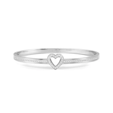 Pulsera Nomination Pretty Bangles Corazón Acero y Circonitas Blancas 029501/004