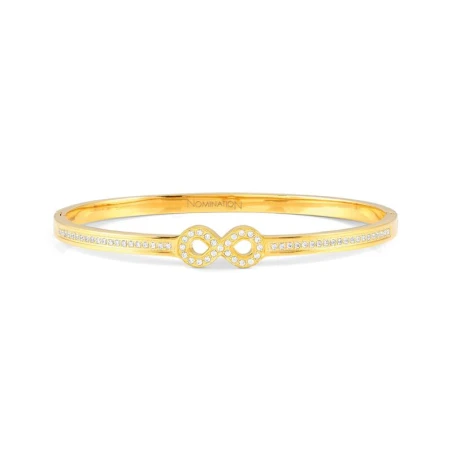 Pulsera Nomination Pretty Bangles Infinito Acero Baño Oro y Circonitas Blancas 029501/067