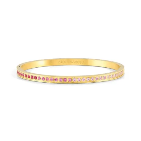 Pulsera Rígida Nomination Pretty Bangles Acero Baño Oro y Circonitas Rosa 029506/021