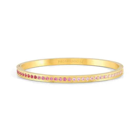 Pulsera Rígida Nomination Pretty Bangles Acero Baño Oro y Circonitas Rosa 029506/021