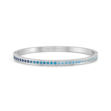 Pulsera Rígida Nomination Pretty Bangles Acero y Circonitas Azul Celeste 029506/003