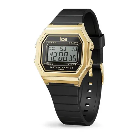 Reloj Ice Watch Retro Negro y Dorado Digital Mujer 022064