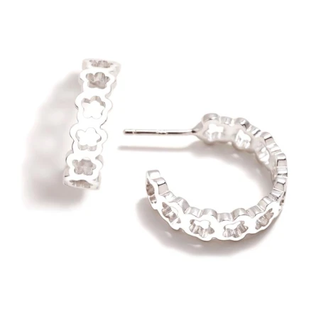 Pendientes Agatha Ruiz de la Prada Aro Plata y Flores 045ITA