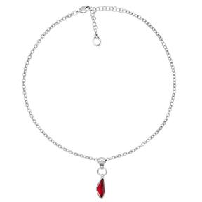 Collar Corto Ciclón Braies Baño Plata y Cristal Murano Rosa 241812-09