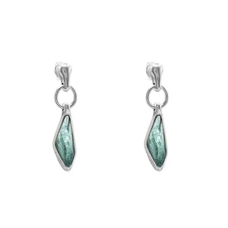 Pendientes Ciclón Braies Baño Plata y Cristales Celeste 241606-36