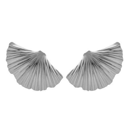 Pendientes Victoria Cruz Concha Plata Baño Rodio A4779-HT