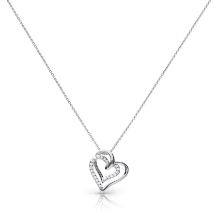 Gargantilla Diamonfire Corazones Plata Triple Baño y Circonitas 6309821082