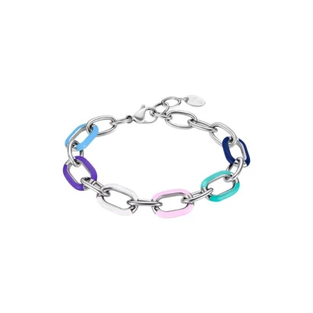 Pulsera Lotus Style Tropical Vibes Eslabones Acero Inoxidable y Esmalte multicolor LS2330-2/1