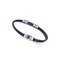 Pulsera Viceroy Fashion Air Piel Trenzada Azul y Acero Inoxidable Hombre 6456P01013