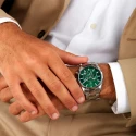 Reloj Maserati Attrazione Hombre Plateado y Verde Cronógrafo R8853151011