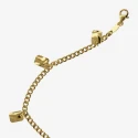 Pulsera Victoria Cruz Plata Baño Oro y Rectángulos A4808-DP