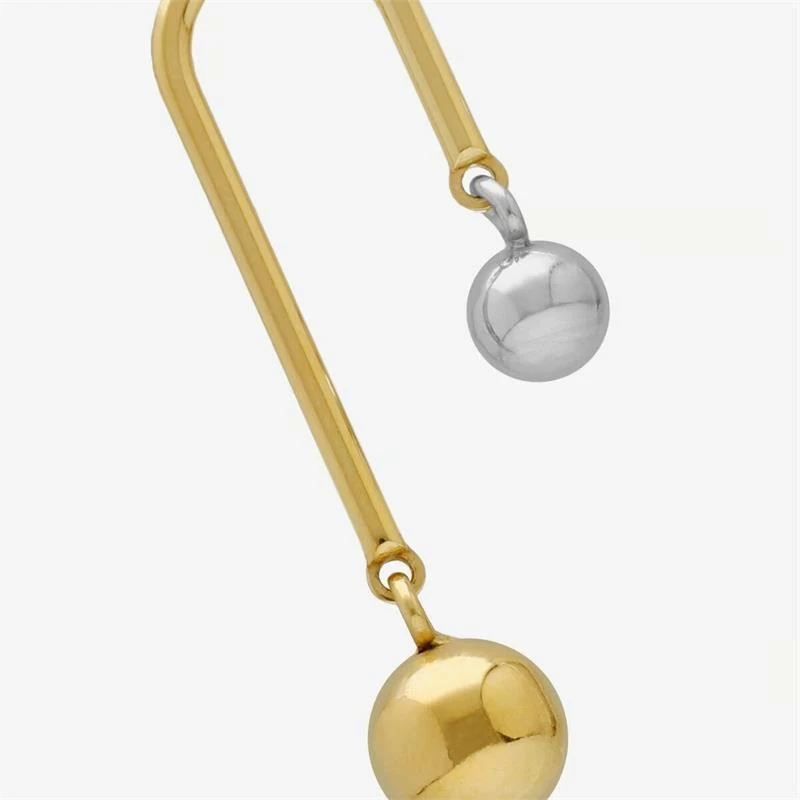 Pendientes Victoria Cruz U Plata Baño Oro y Esferas Bicolor A4825-BT