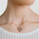 Gargantilla Diamonfire Corazones Plata Triple Baño y Circonitas 6309821082
