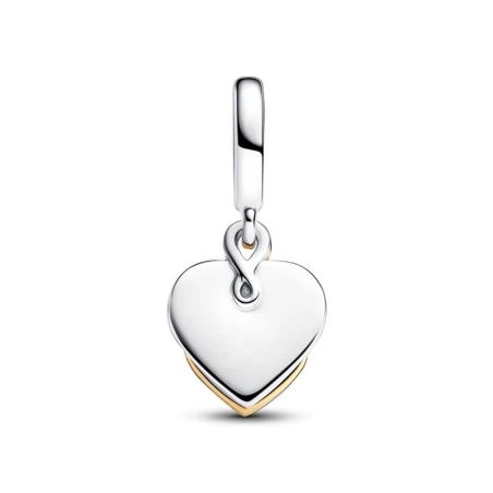 Charm Colgante Pandora Corazón Grabable Mamá y Diamante Sintético 763237C01