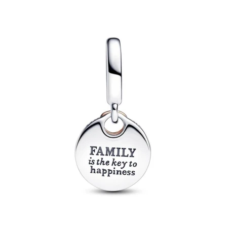 Charm Colgante Doble Pandora Llave a la Felicidad 2 Tonos 783236C01