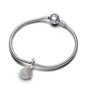 Charm Colgante Doble Pandora Llave a la Felicidad 2 Tonos 783236C01