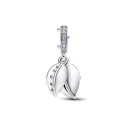 Charm Colgante Doble Pandora Rosa Blanca Floreciendo 793200C01