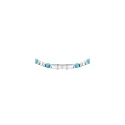 Pulsera Maserati Iconic Acero Inoxidable Plateado y Piedras Turquesa Hombre JM324AVD44