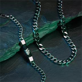 Pulsera Lotus Style Acero Inoxidable y Piel Negra Hombre LS2104-2/2 2