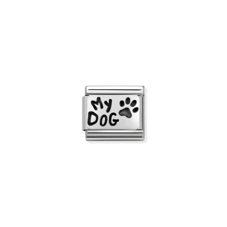 Composable Calssic PLACAS OXIDADAS acero y plata 925 (35_MY DOG)