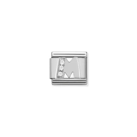 Composable Classic ALFABETO acero, Cubic zirc,  y plata 925 (13_M)