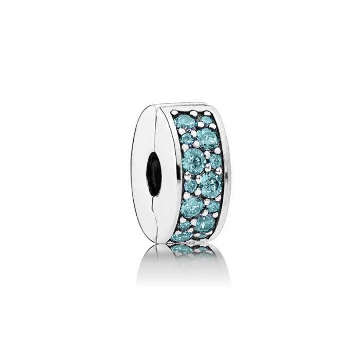 Clip PANDORA Elegancia Brillante Mosaico VERDEAZUL