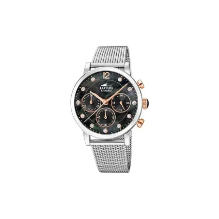Reloj Lotus Trendy Plateado Gris y Rosado Cronógrafo Mujer 18676/4