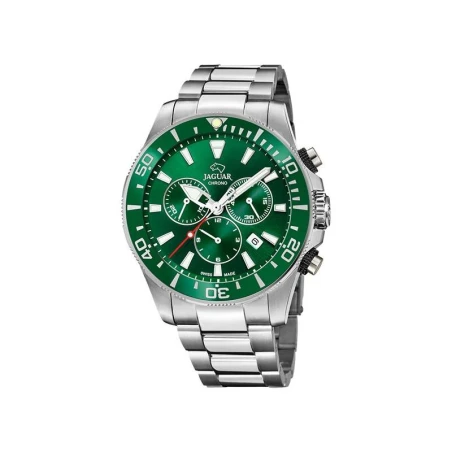 Reloj Jaguar Executive Hombre Plateado y Verde Cronógrafo J861/4